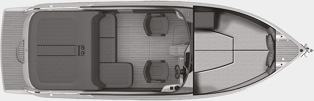 Cranchi Yachts - Cranchi E26 Classic - Lower deck night