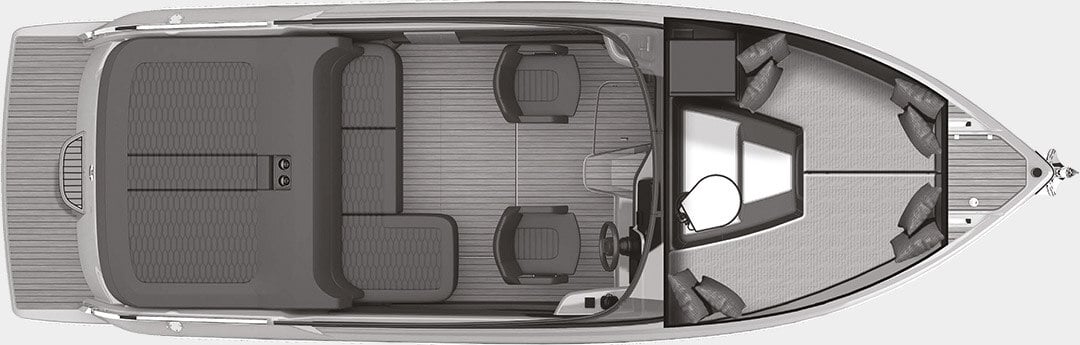 Cranchi Yachts - Cranchi E26 Classic - Lower deck day