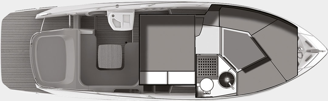 Cranchi Yachts - Cranchi E30 Endurance - Lower deck night