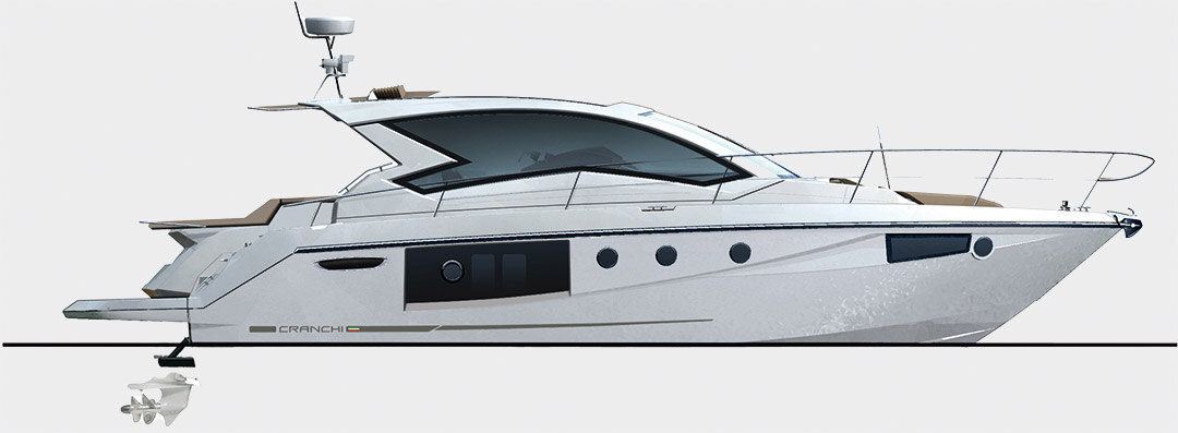 Cranchi Yachts - Cranchi M44 HT - Side
