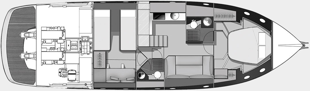 Cranchi Yachts - Cranchi M44 HT - Lower deck