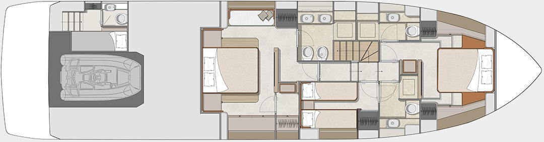Cranchi Yachts - Cranchi 62 - Lower deck