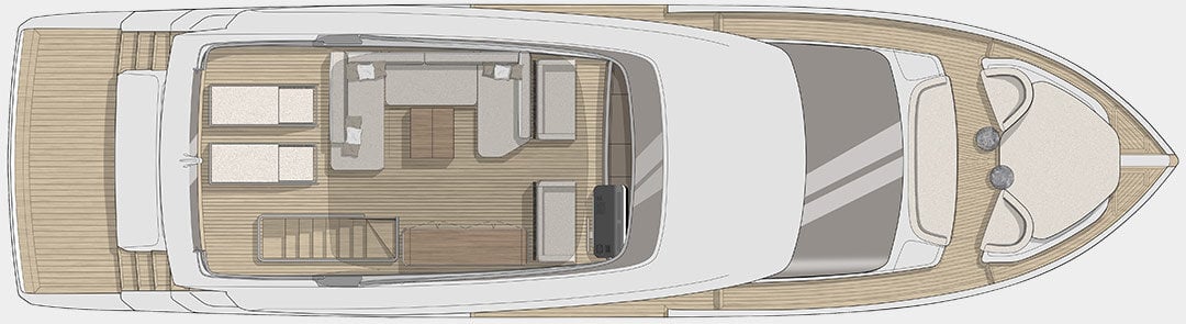 Cranchi Yachts - Cranchi Sessantasette 67 - Fly deck