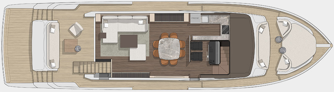 Cranchi Yachts - Cranchi Sessantasette 67 - Main deck