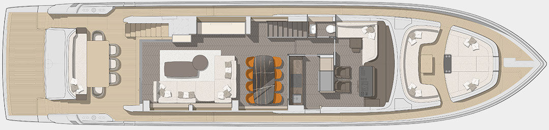 Cranchi Yachts - Cranchi Settantotto 78 - Main deck