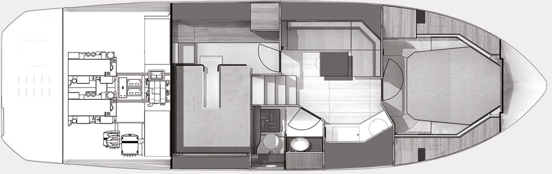Cranchi Yachts - Cranchi Z35  - Lower deck night