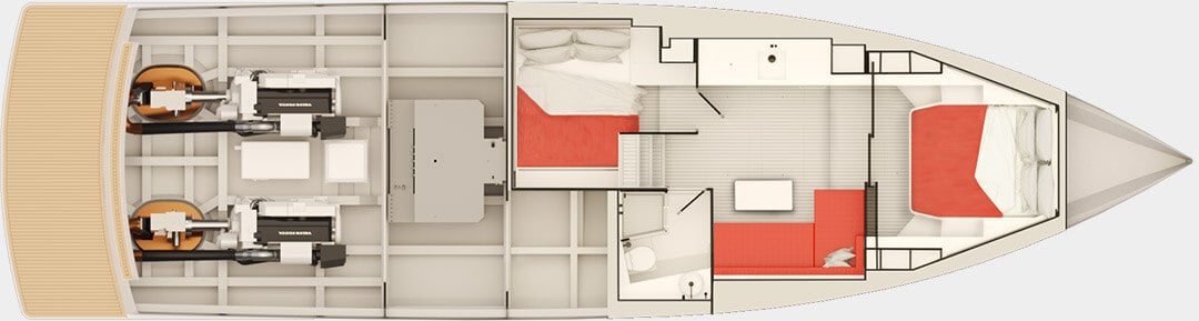 Van Dutch Yachts - VanDutch 56 - Lower Deck Cabin